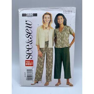 Butterick Misses Coat Jacket Pants Sewing Pattern sz 8-12 3886 - uncut